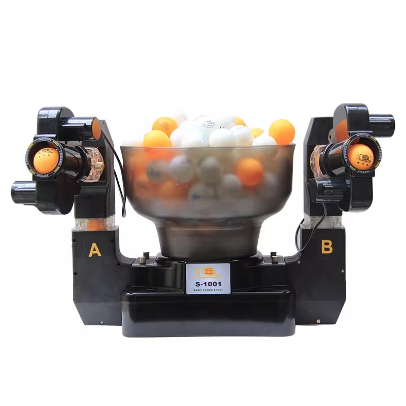 Table Tennis Gun - S1001 Double-head Multi-rotation Multi-drop Automatic Server