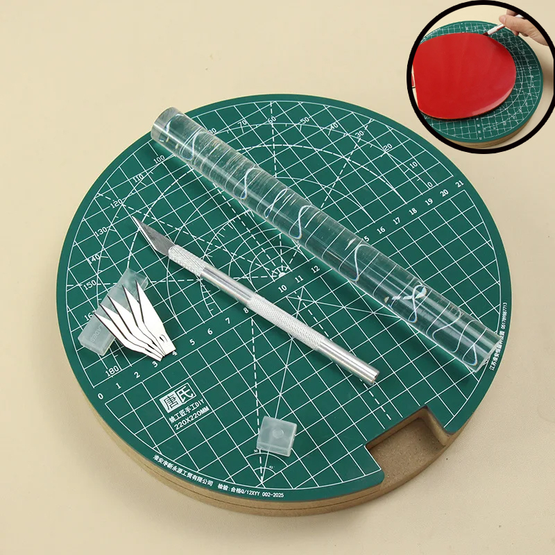 Table Tennis Steam - Table Tennis Rubber Rotating Cutting Mat