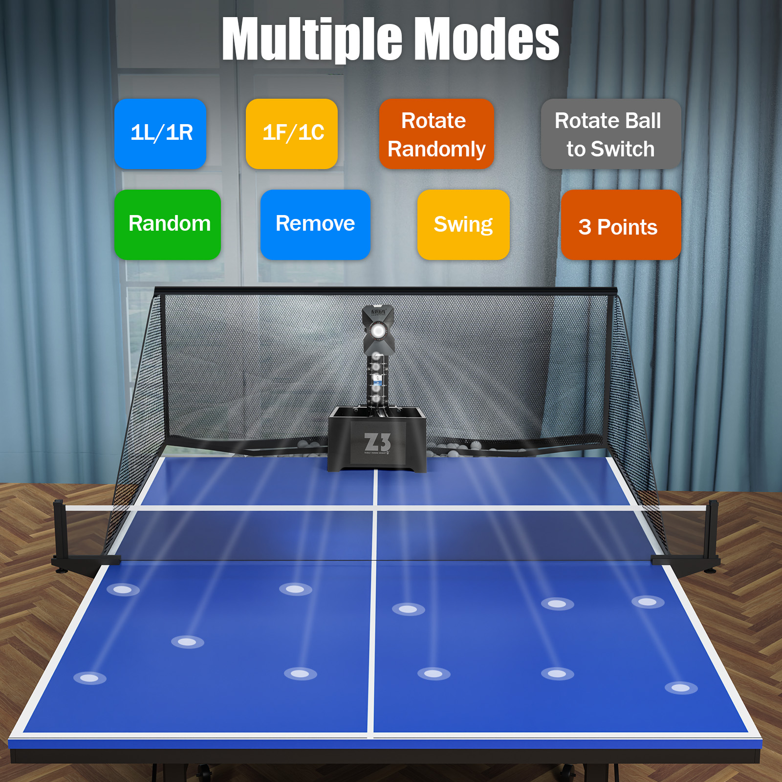 Table Tennis Robot with Net&10 - Table Tennis Gun ulasan dan harga