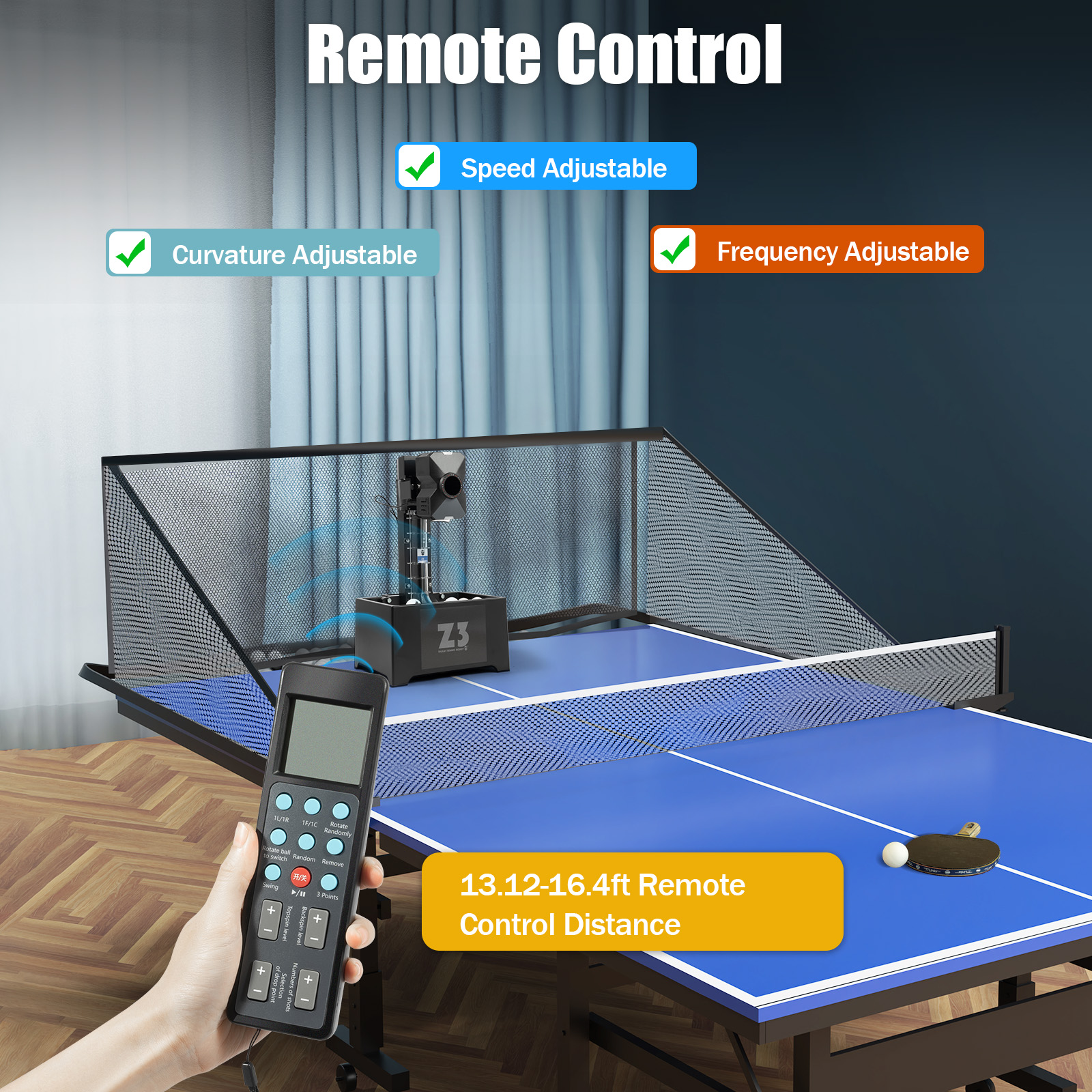 Table Tennis Robot with Net&10 - Table Tennis Gun ulasan dan harga