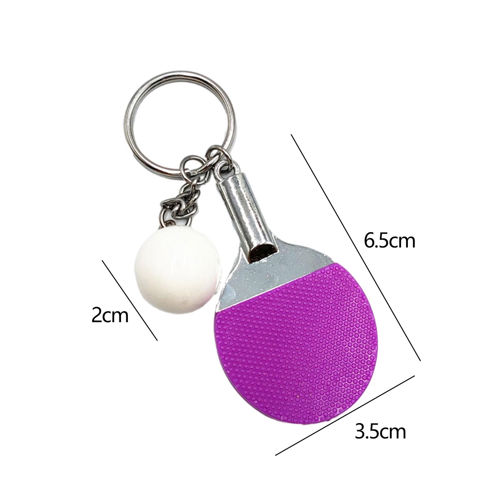 Cute Table Tennis Metal Keycha - Table Tennis Keychain ulasan dan harga