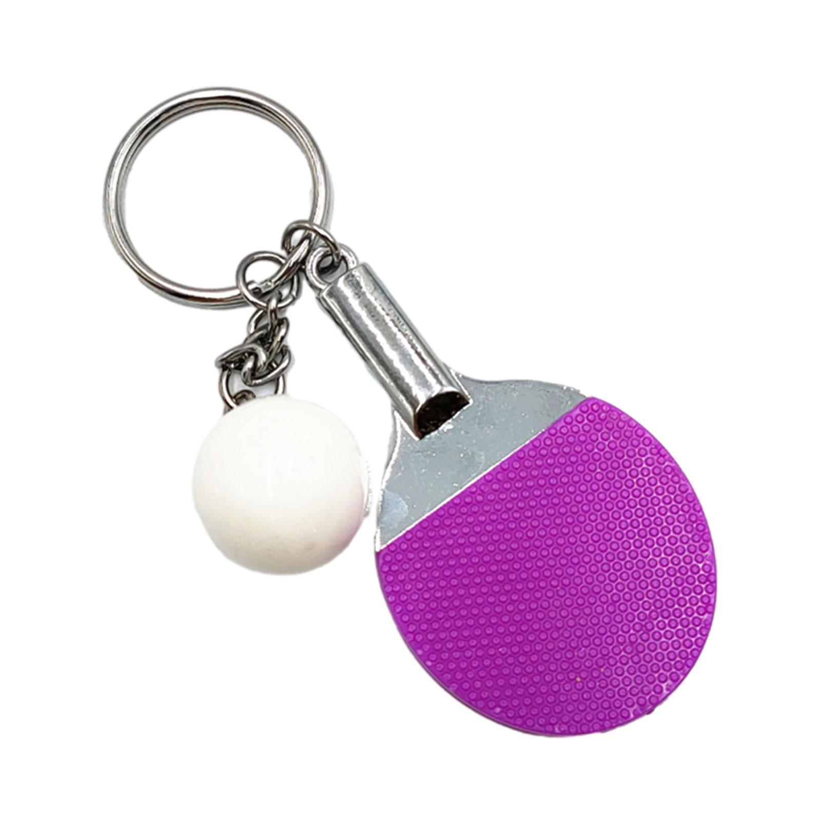Cute Table Tennis Metal Keycha - Table Tennis Keychain ulasan dan harga