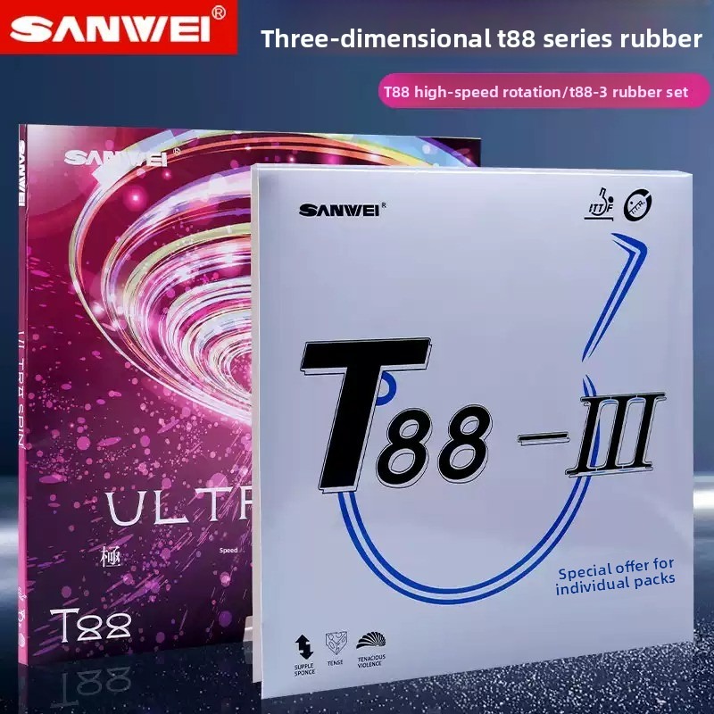 Sanwei  T88 ULTRA-Spin T88-3 T - Table Tennis Rubber Anti Spin ulasan dan harga