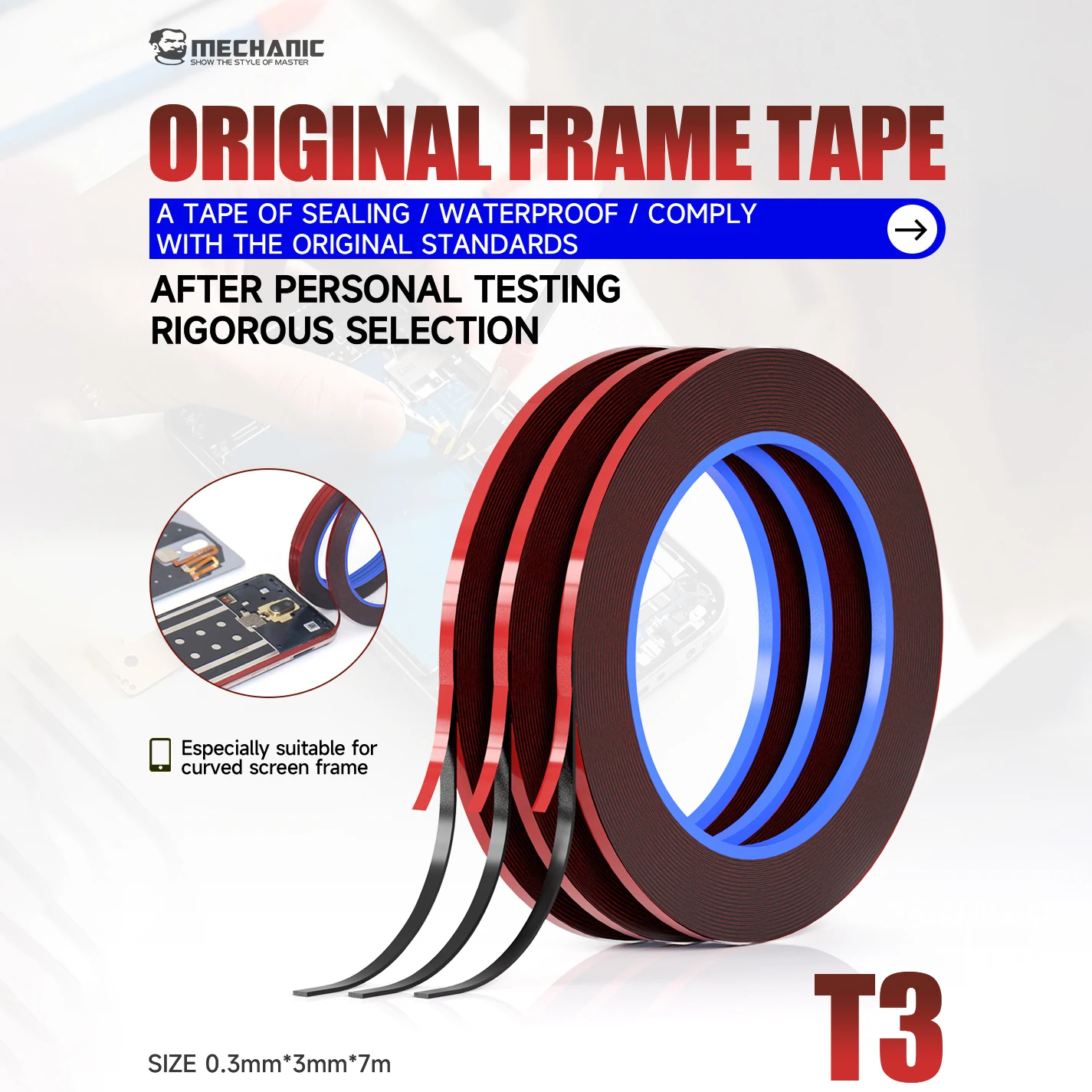 MECHANIC T3 3mm Edge Screen Fr - Rubber Cleaner Foam ulasan dan harga