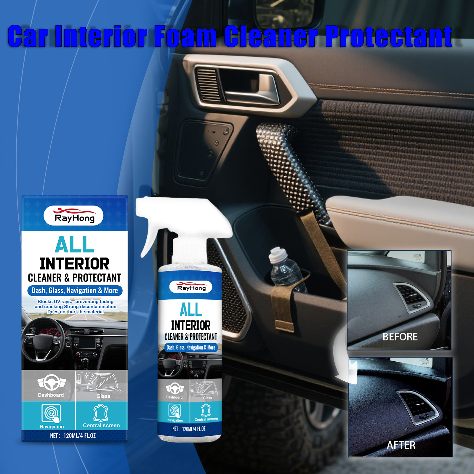 Car Interior Foam Cleaner Spra - Rubber Cleaner Foam ulasan dan harga