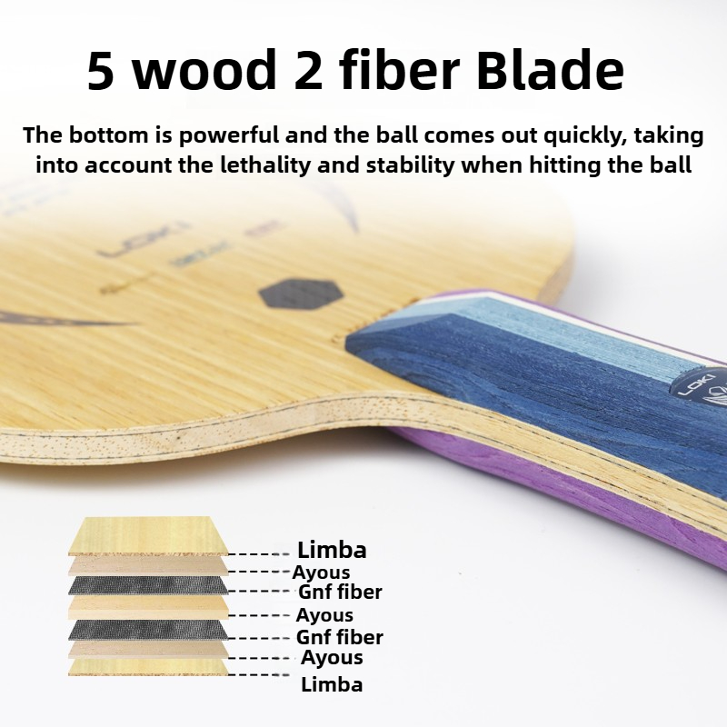 LOKI Kirin K5 PRO 5 Wood 2 Inb - Table Tennis Viscaria ulasan dan harga