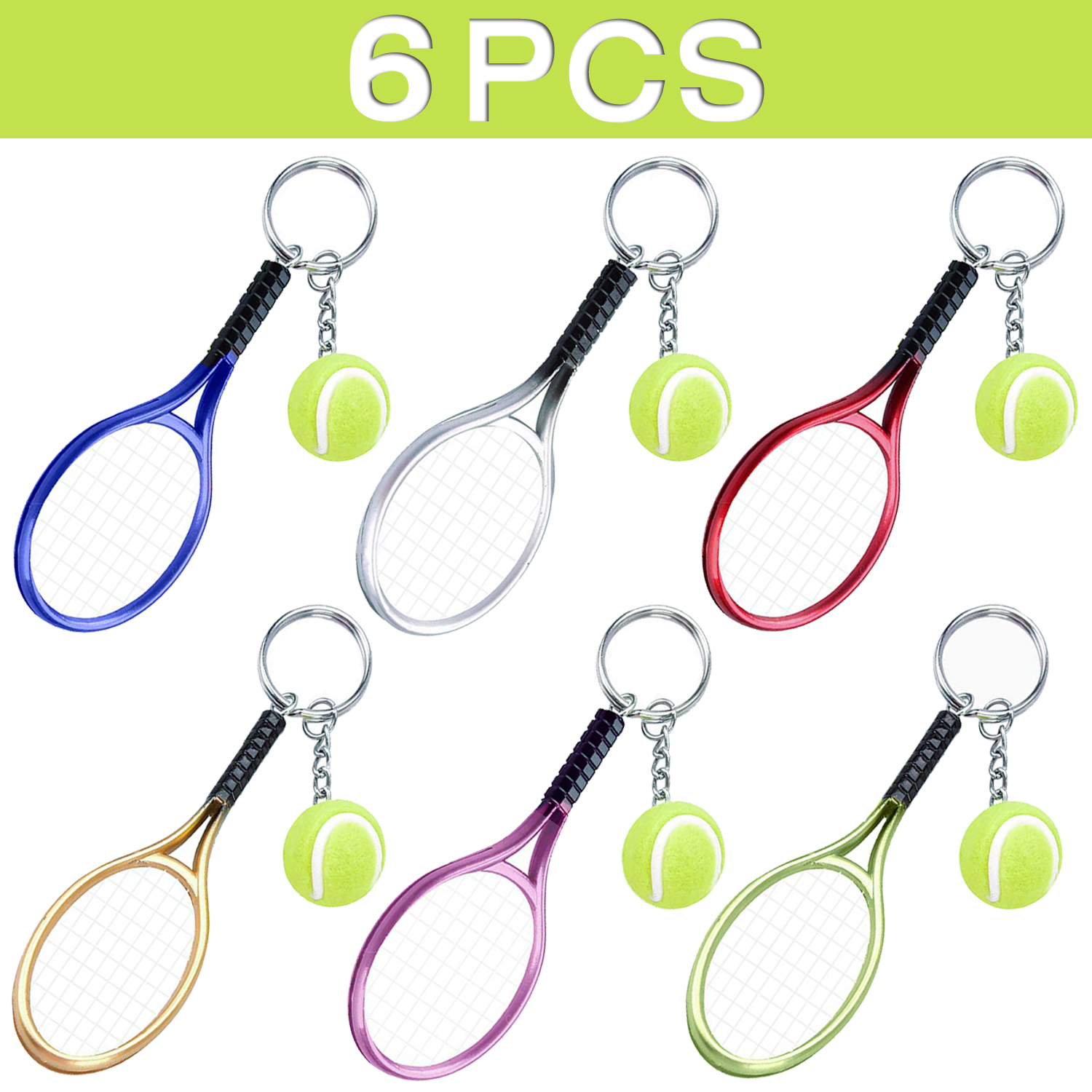 6Pcs Tennis Table Tennis Ping  - Table Tennis Keychain ulasan dan harga