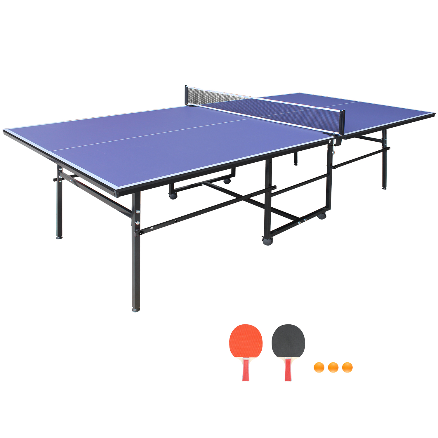 9 x 4.1 ft Blue Foldable Table - Table Tennis Net Set ulasan dan harga