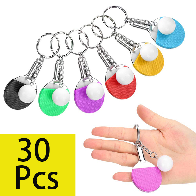 30Pcs Mini Table Tennis Racket - Table Tennis Keychain ulasan dan harga