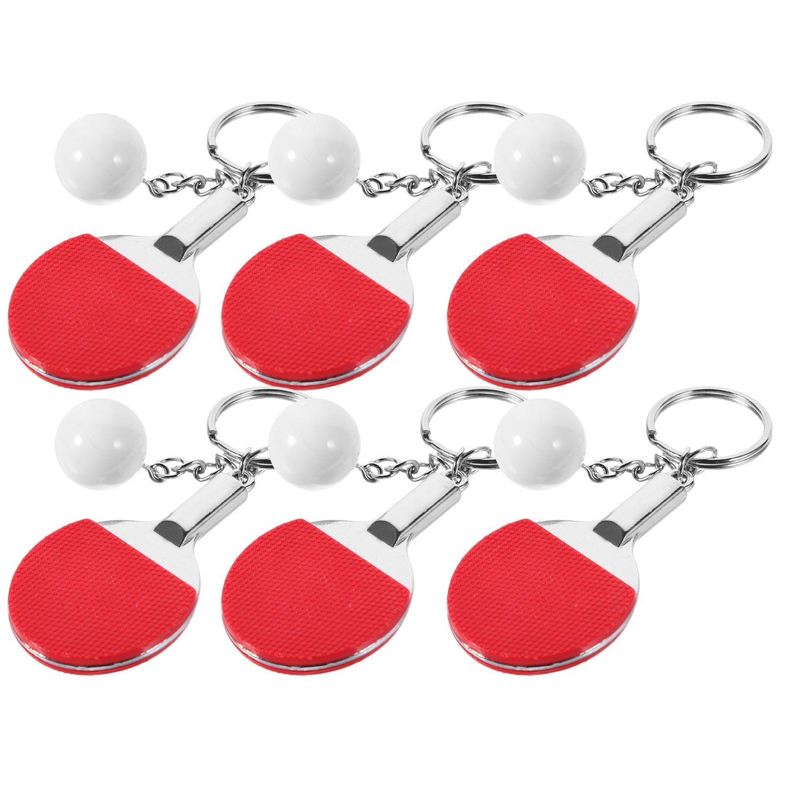 6Pcs Table Tennis Ball Keychai - Table Tennis Keychain ulasan dan harga