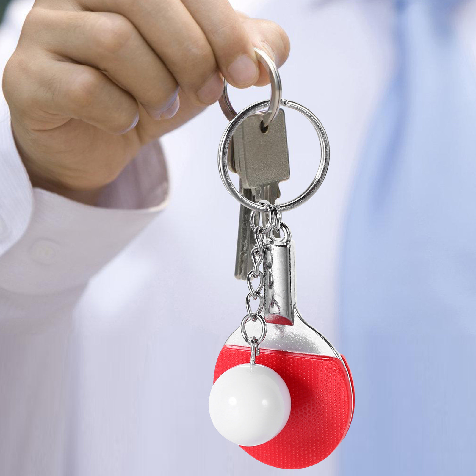6Pcs Sports Ball Keychain Set  - Table Tennis Keychain ulasan dan harga